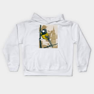 The gardens of Great Tit Kids Hoodie